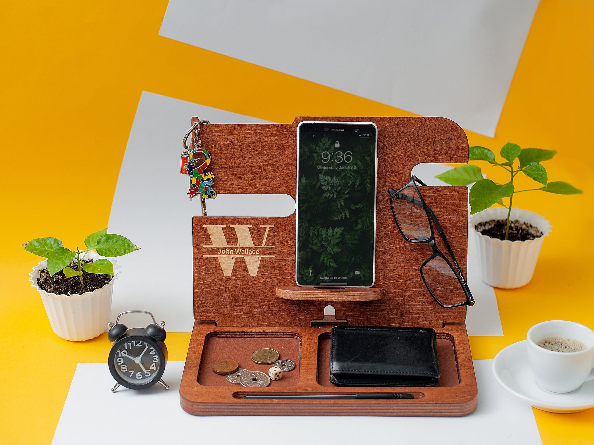 Desk - Nightstand Organizer | Walnut