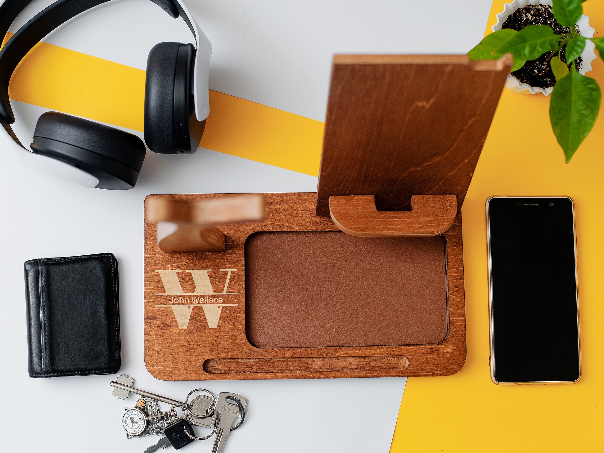 All-in-one Desk Organizer - Walnut
