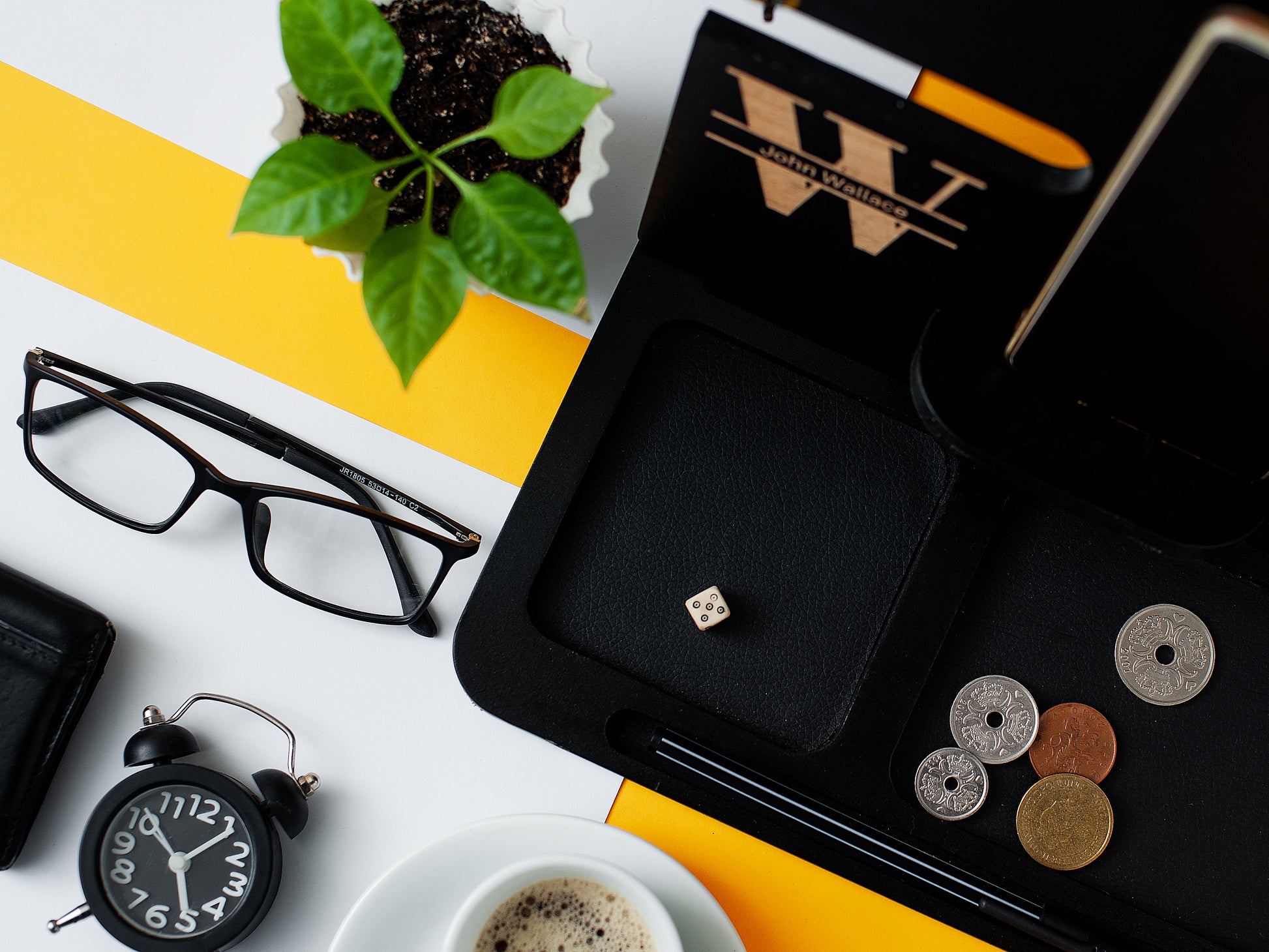 Desk Organizer, Mens Valet Tray | Wenge