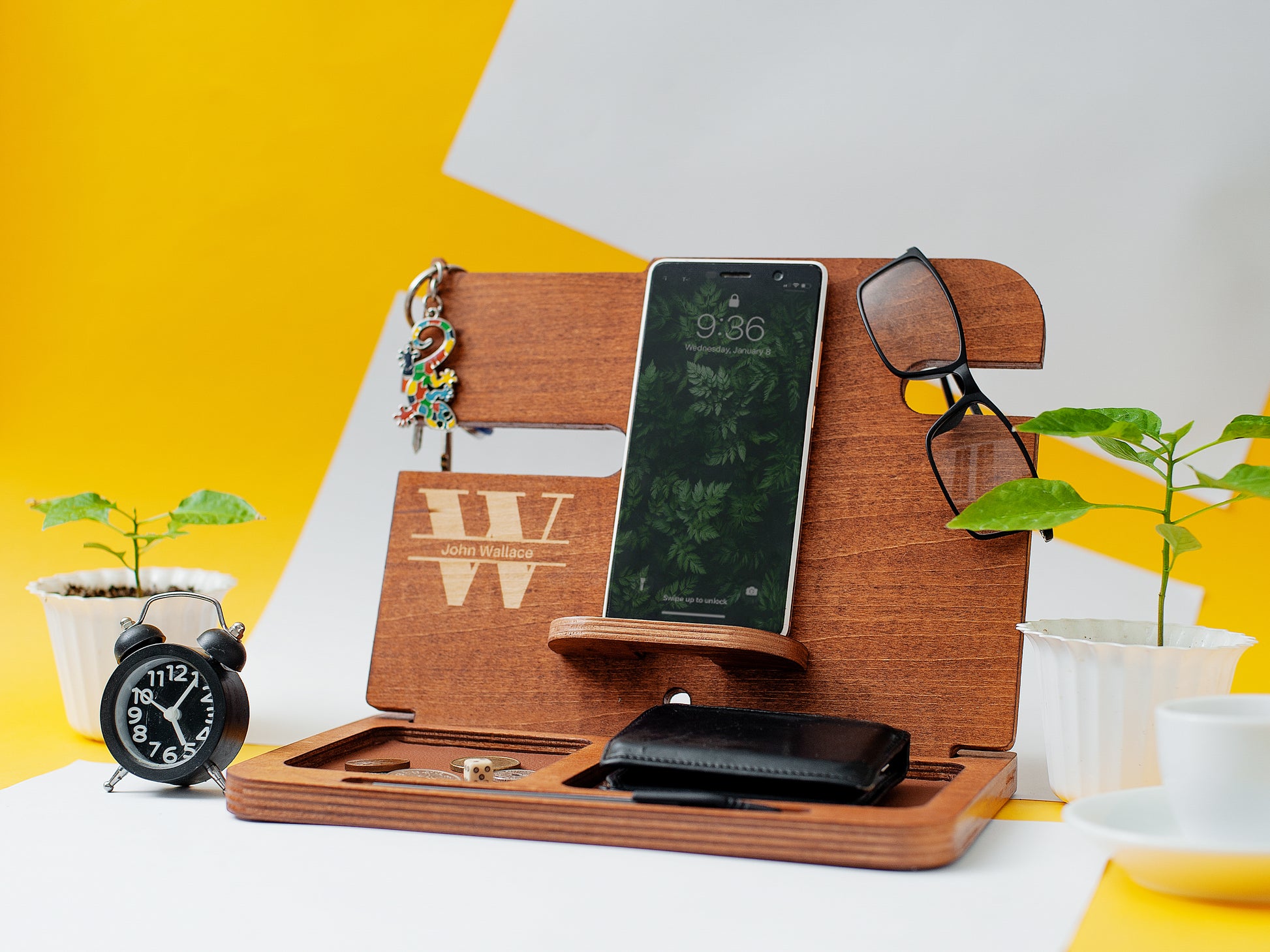 Desk - Nightstand Organizer | Walnut