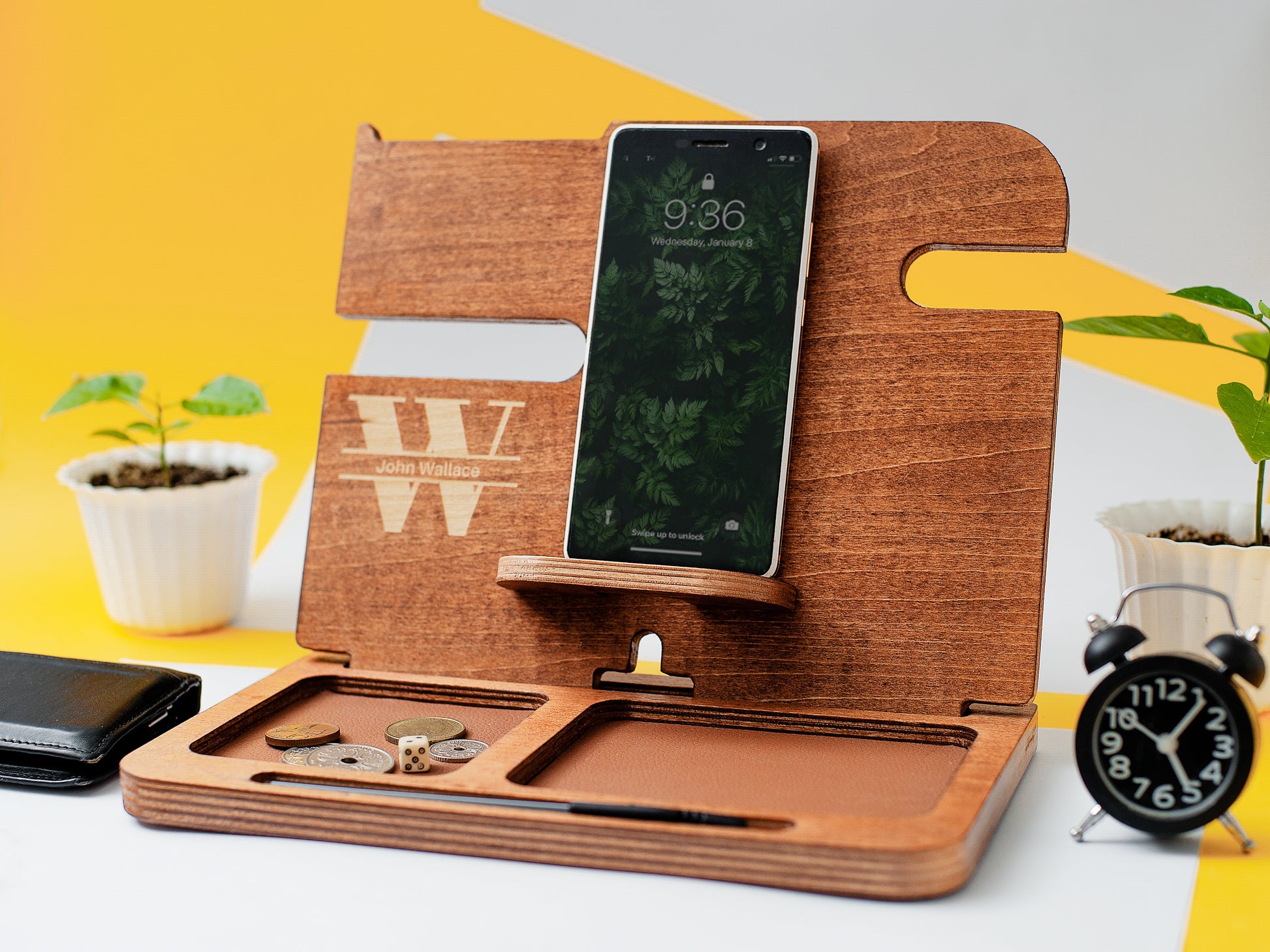 Desk - Nightstand Organizer | Walnut