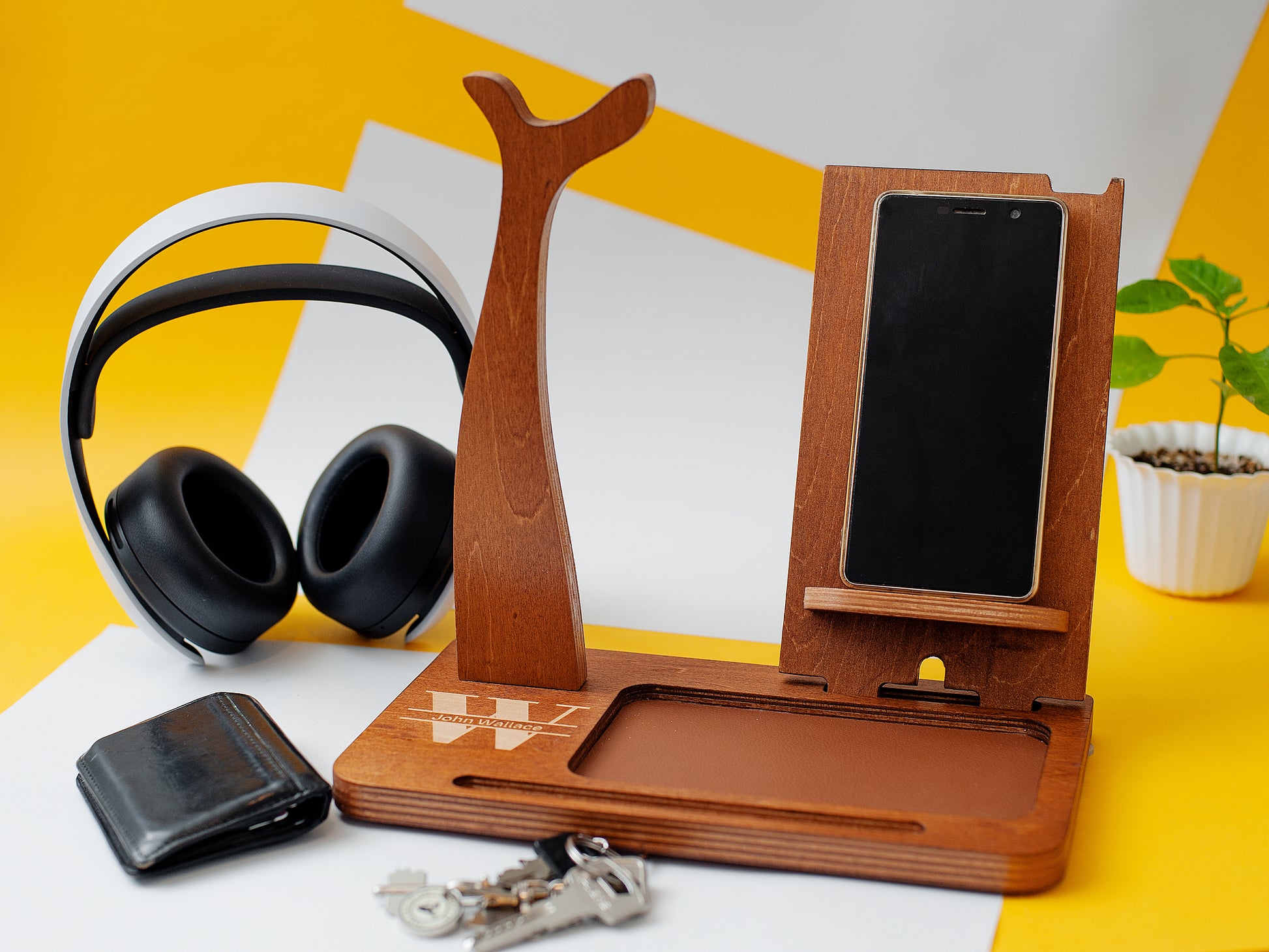 All-in-one Desk Organizer - Walnut