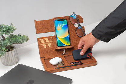 Desk Organizer Tray, Nightstand Organizer | Walnut - Madeset