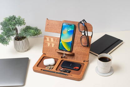 Desk Organizer Tray, Nightstand Organizer | Walnut - Madeset