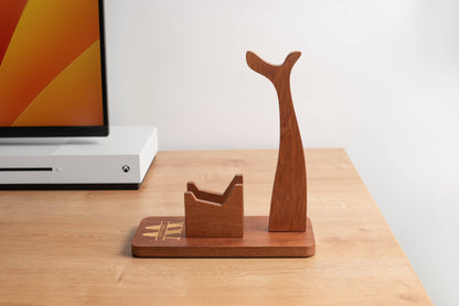 Personalized Wooden Controller & Headphone Stand  - Walnut - Madeset