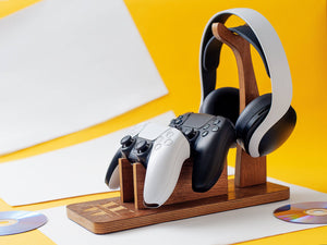 Teen Boy Gifts | Xbox / PS5 Controller Stand - Walnut - Madeset