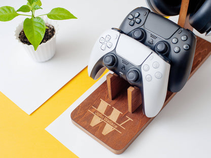 Teen Boy Gifts | Xbox / PS5 Controller Stand - Walnut - Madeset