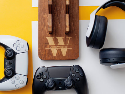 Teen Boy Gifts | Xbox / PS5 Controller Stand - Walnut - Madeset