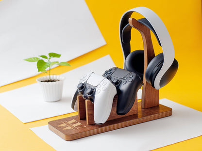 Teen Boy Gifts | Xbox / PS5 Controller Stand - Walnut - Madeset